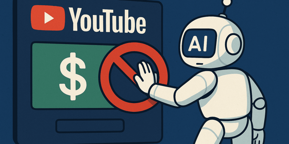 Youtube proibe monetização de videos gerados 100% por IA